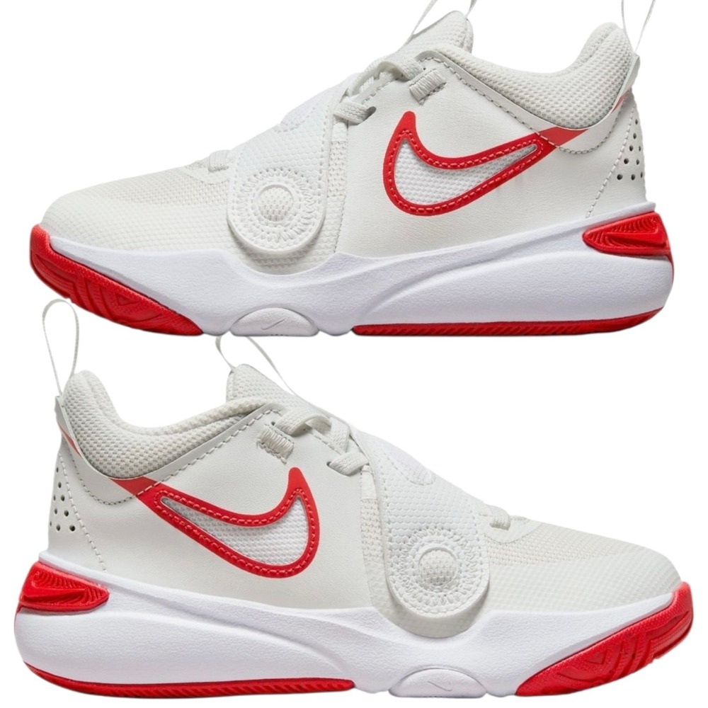 NIKE TEAM HUSTLE D 11 PRESCHOOL SIZE 13C NEW COLOR WHITE RED